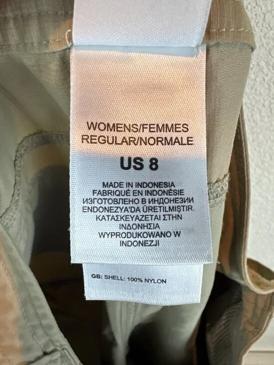 The North Face Convertible Hiking Pants Womens US 8 Khaki Zip Off Nylon Camping - Picture 12 of 12